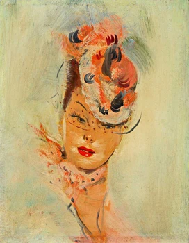 

Modern handmade painting beautiful girl portrait on oil canvas for living room decor and wallpaper