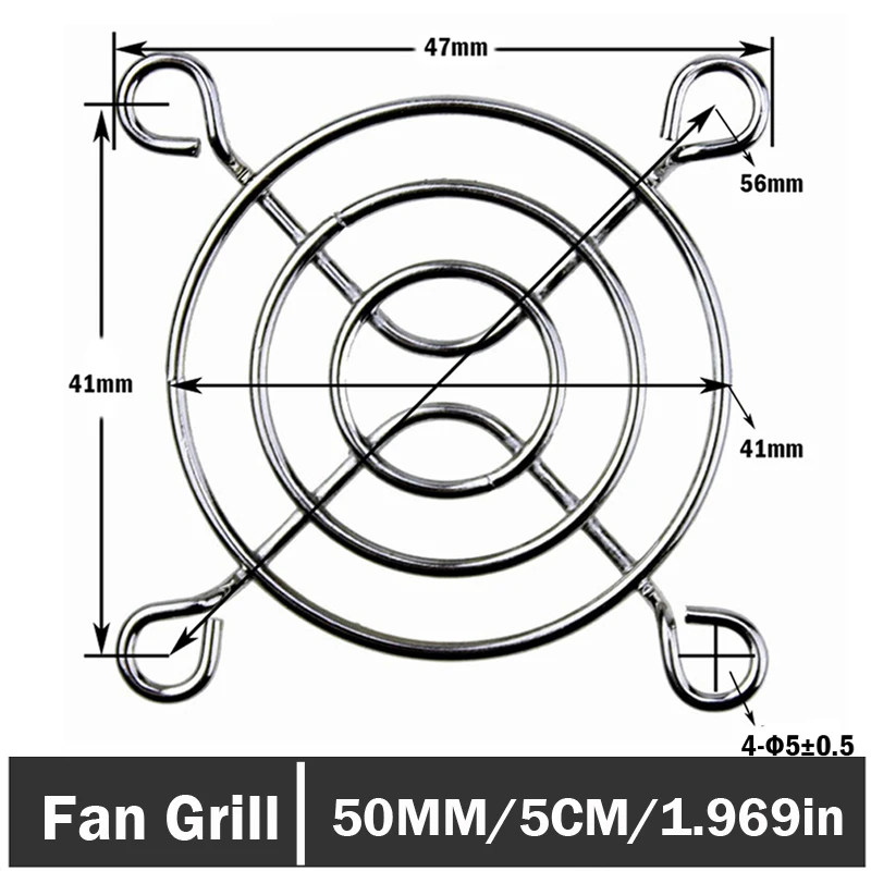 

100 Pieces 50mm Fan Grill Protector Metal Finger Guard Cover for Cooling Fan 5cm