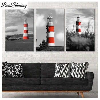 

Full Square/Round Drill 5D DIY Diamond Painting Lighthouse,Black and White Landscape,Embroidery Cross Stitch 5D Decor FS5425