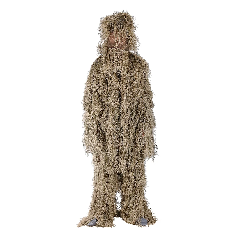 

LOOGU Woodland Camo Jungle Tactical Ghillie Suit Kit Military Camouflage Durable Sniper Suit Tactical Clothing For Hunting Hide