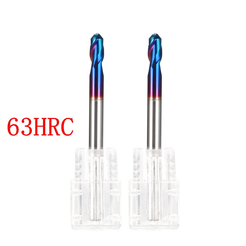 

2PCS R4x100MM 8MM HRC45 HRC50 HRC55 HRC60 HRC65 Tungsten solid carbide Taper Ball Nose End Mill cone milling cutter
