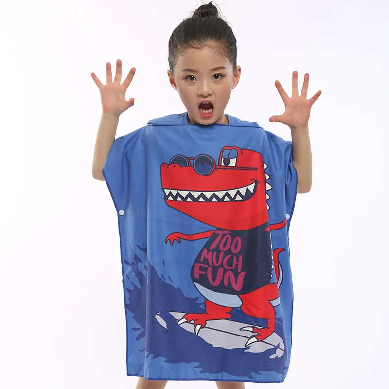 Crocodile 60*120 см детское банное полотенце с капюшоном, детский банный халат, быстросохнущее Впитывающее микроволокно, Пляжное спортивное полотенце для путешествий - Цвет: Crocodile