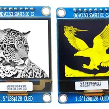 Ips 1,5 дюймов 7PIN HD SPI белый/желтый oled-модуль SSD1327 Привод IC 128*128 IIC интерфейс