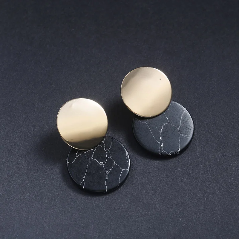Unique Natural Stone Drop Earrings For Women Bohemia Jewelry Minimalist Restoring Ancient Ways Round Hanging Earrings Geometry Unique Natural Stone Drop Earrings For Women Bohemia Jewelry Minimalist Restoring Ancient Ways Round Hanging Earrings Geometry