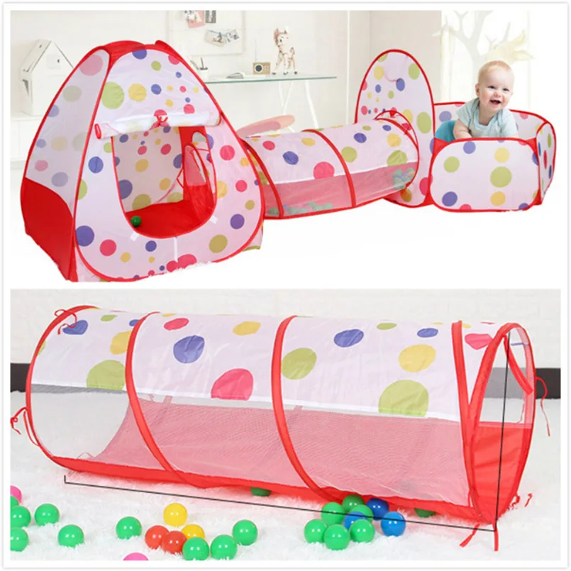 

Outdoor Foldable Play Kids Tent House Ball Pool Wigwam Playhouse Infant Baby Tent Toys For Children Princess Castle Ball Pit