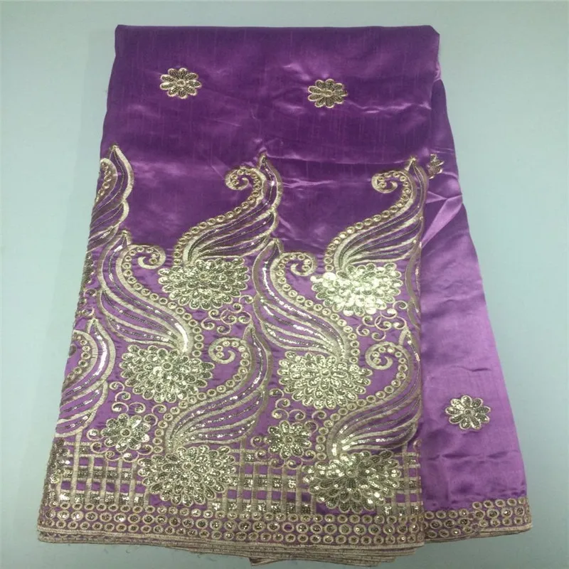 Indiano di seta grezza george tessuti di pizzo ricamo viola geprgette  tessile per la signora _ - AliExpress Mobile
