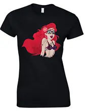 

Womens Fashion T shirt Hipster Ariel kleiner Meerjungfrau Prinzessin Swag Nerd Parodie Geek T-Shirt Top