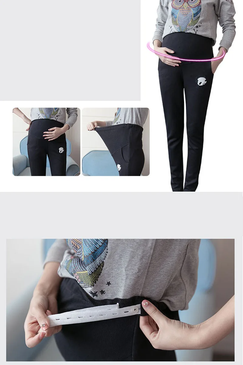 Осень спортивные брюки для беременных Для женщин брюки леггинсы Повседневная Одежда для беременных Беременность брюки Костюмы Gravida Носите