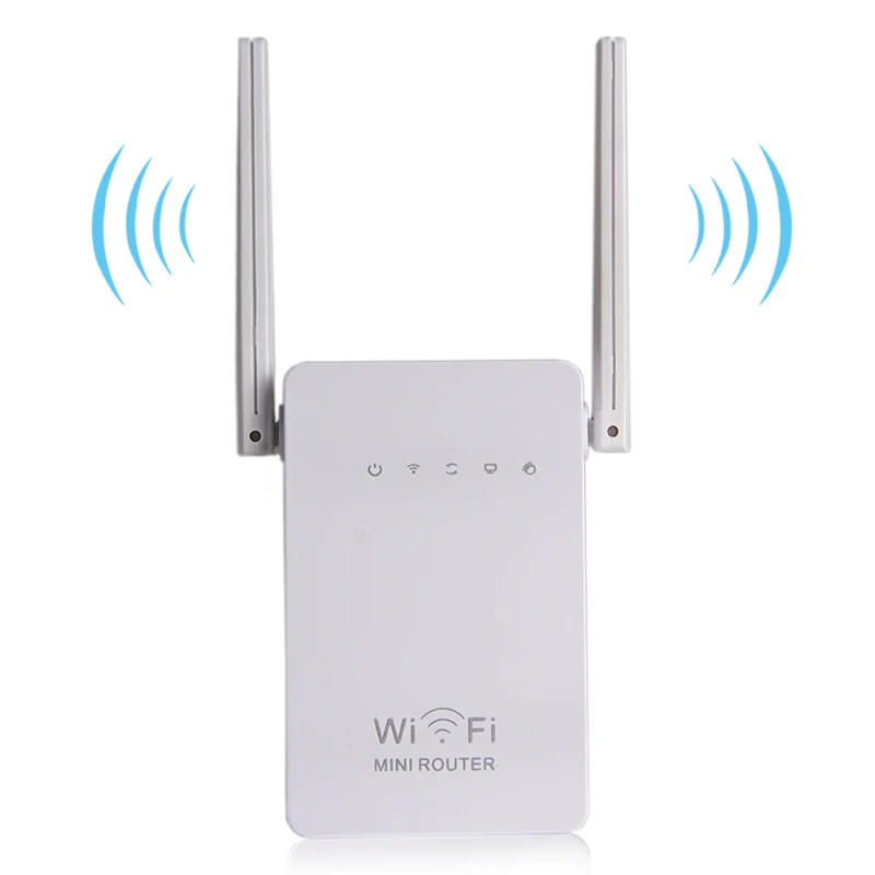 Беспроводной Wi Fi маршрутизатор мини 300 Мбит/с двойная антенна 2 4 ГГц ретранслятор