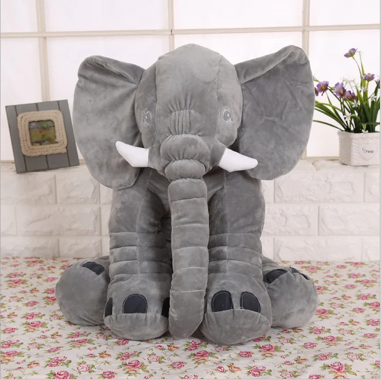 Еще цвет 60 см один кусок серый плюшевый слон с длинным носом милый pp чучело из хлопка детское супер-мягкое подушку игрушки