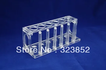 

Lab transparent Acrylic Test Tube Rack with Drying Pins 22mmx6--Single