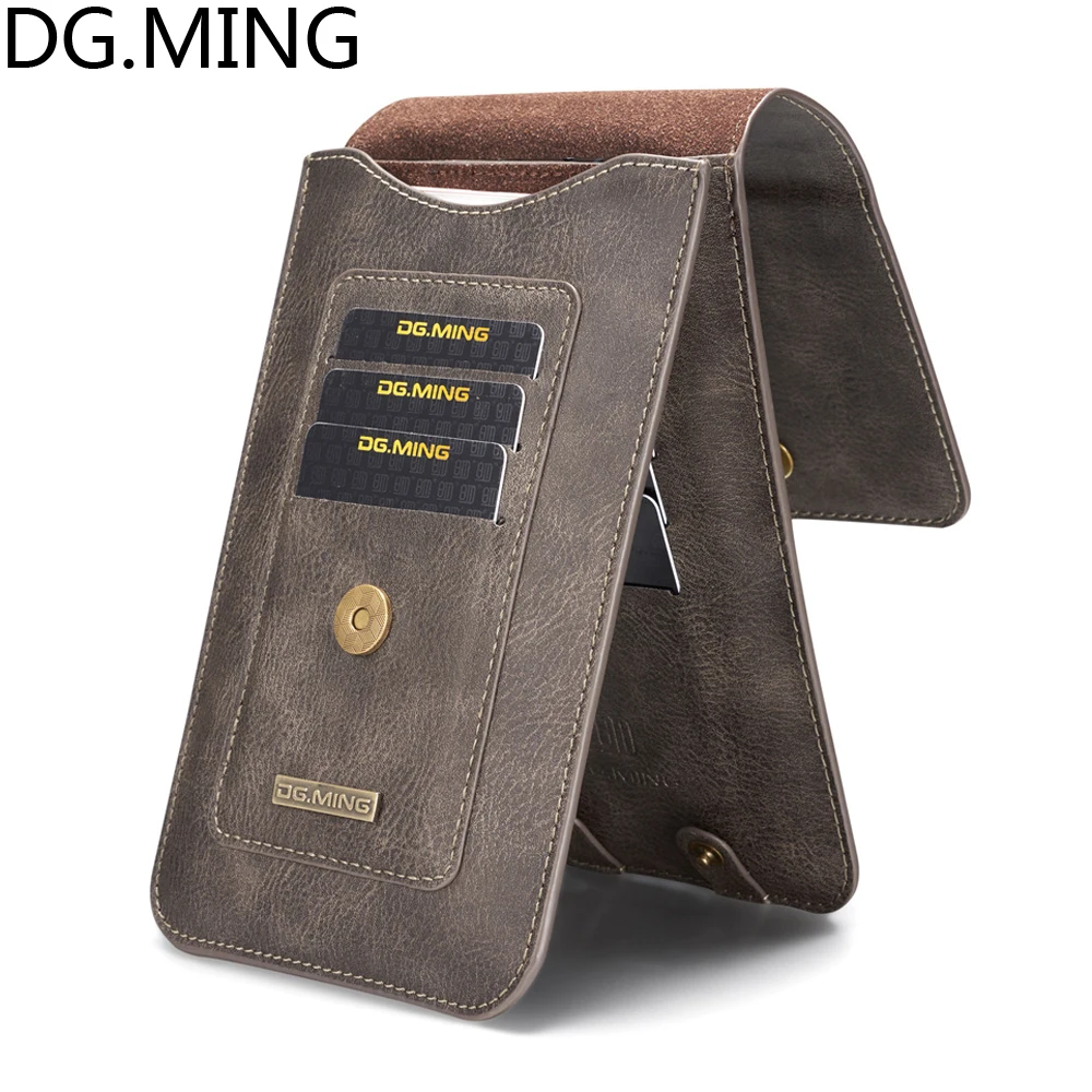 

DG.MING Universal Less than 6.5'' Outdoor Sport Hanging Waist Phone Bags for iPhone XS XR X 10 7 8 Plus 8plus Leather Case Cover