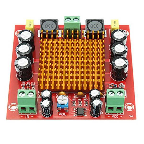 XH M544 DC 12V 24V 150W TPA3116DA TPA3116 D2 моно канальный цифровой усилитель мощности|Кабели