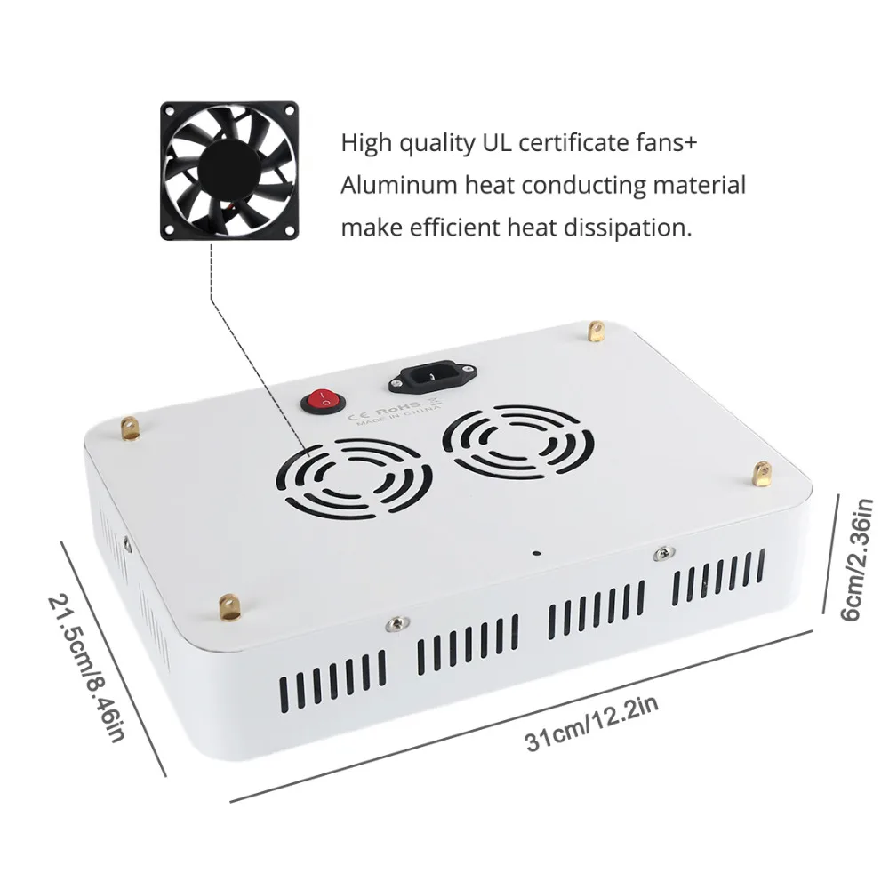 1000 Вт Led grow light двойной чип полный спектр для комнатных теплицы растут палатки растения цветы гидропоники с/х Светодиодная лампа