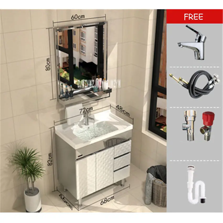 HSL-001 напольный шкаф 201 из нержавеющей стали для ванной комнаты ...