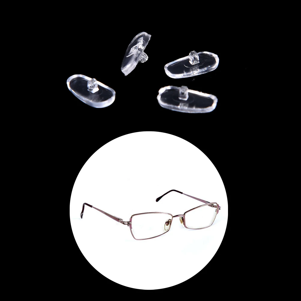 50 пар противоскользящие очки Силиконовые носовые упоры Размер 13x7 мм аксессуары для очков