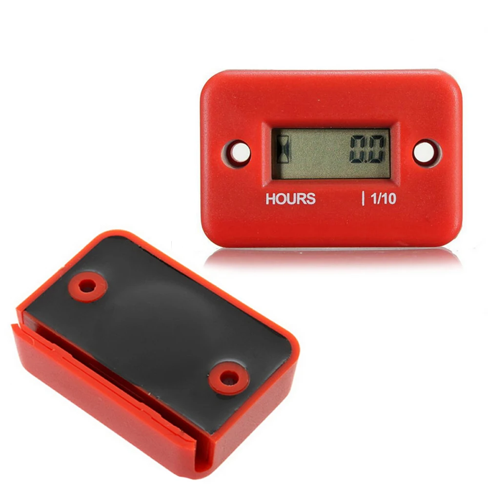 

Polarlander Digital Engine Hour Meter Inductive Waterproof LCD Hourmeter for Motorcycle Dirt Quad Bike Marine ATV Snowmobile
