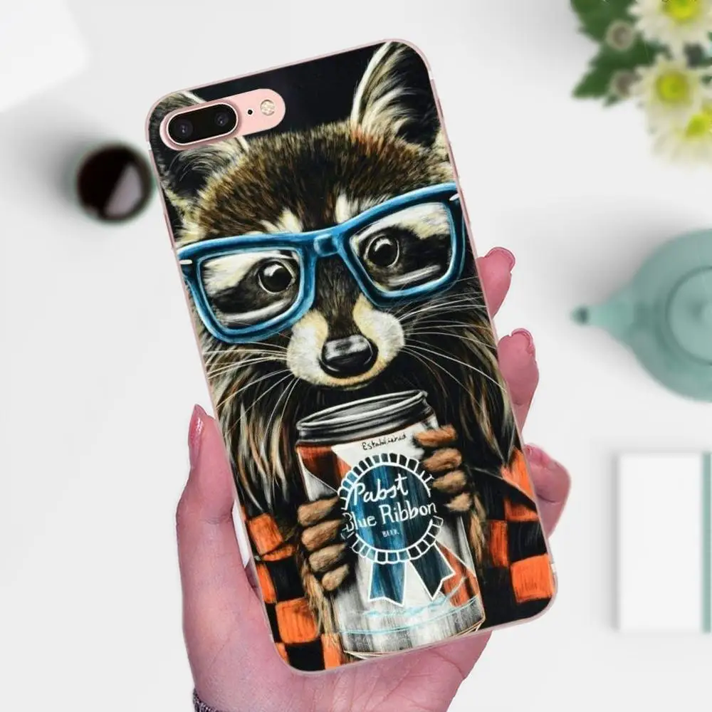 Эксклюзивный Мягкий Роскошный принт енота для Xiaomi Mi3 Mi4 Mi4C Mi4i Mi5 Mi 5S 5X 6 6X 8 SE A1 Max Mix 2