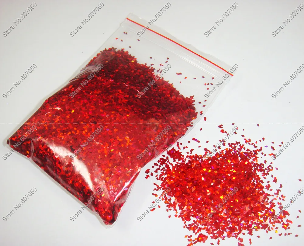 

50gram 1MM Laser Holographic Red Dazzling Diamond Glitter Paillette Spangles Shape for DIY Nail Art Decoration Glitter Crafts