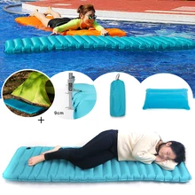 185x50x9 см ПВХ ручной давление надувные Air портативный спальный мягкая уличная, походная коврики матрас с подушки детские