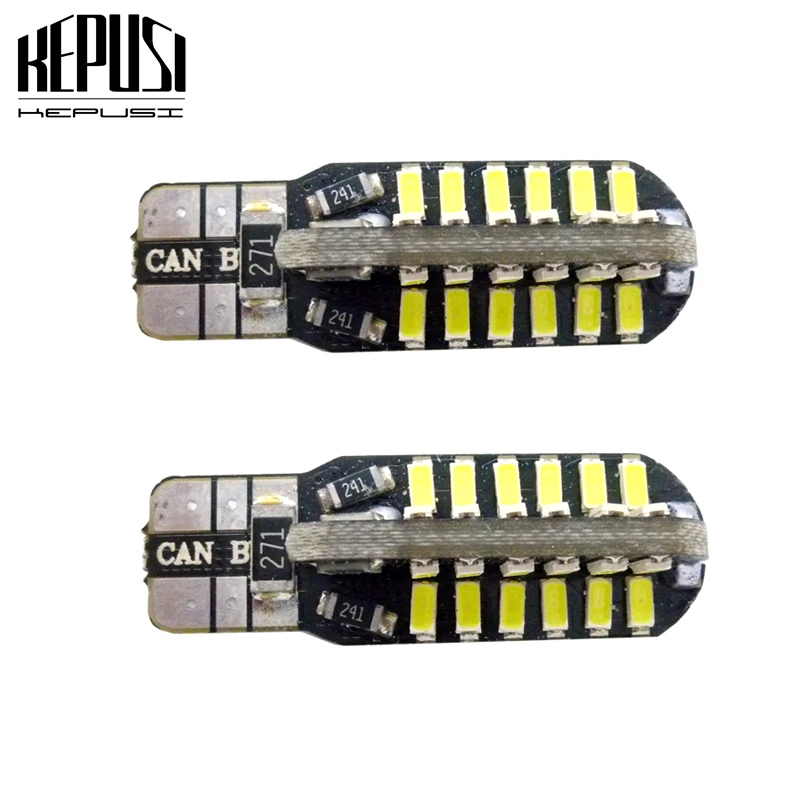 

2 Pieces Canbus T10 48 SMD 3014 LED Auto Car Light Canbus W5W T10 led 194 Error Free White/Warm White Light Bulbs 12V