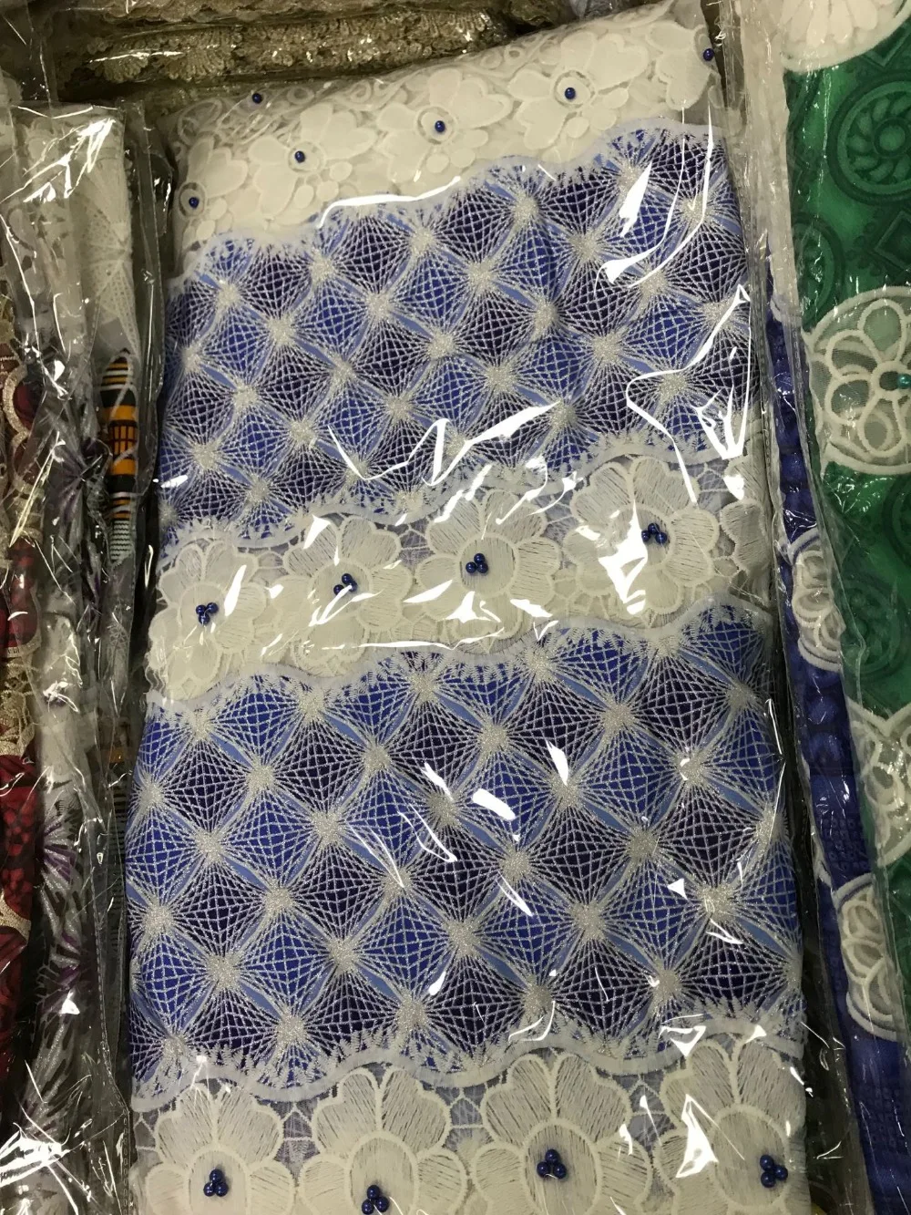 Кружевная ткань для нигерийских, вечерние, африканские ткани tissu dentelle, бисерная кружевная ткань для платья, швейцарская вуаль, кружева 5yard/setP1602-1