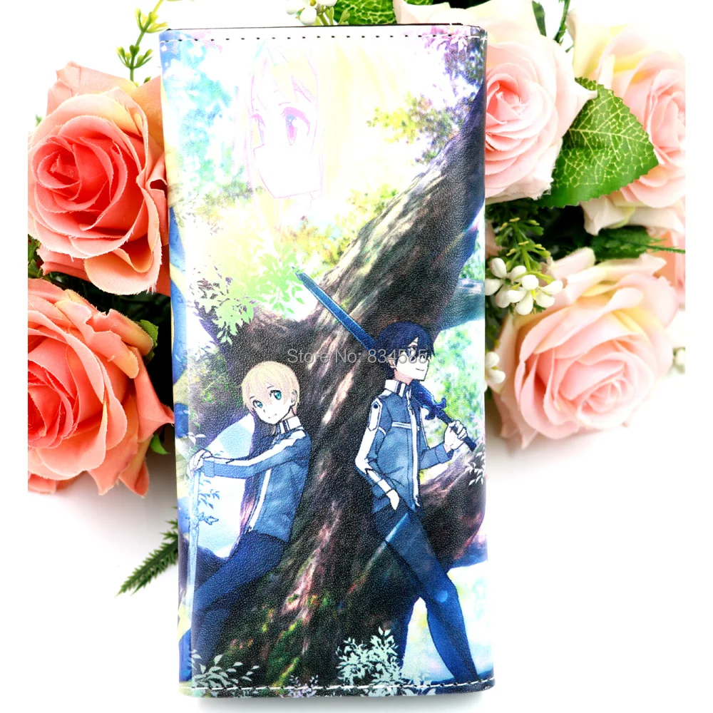 SAO Anime Sword Art Online Long Wallet Kirigaya Kazuto Synthetic Leather Purse