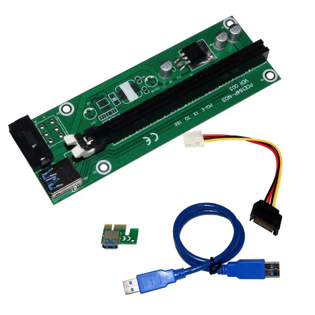USB 3 0 PCI E Express 1x к 16x адаптер расширителя для переходных карт 15 с любыми