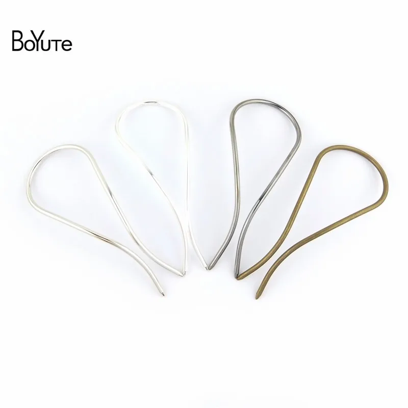 BoYuTe 1 Piece 1003MM Metal Brass Arch Hair Stick Diy Hand Made Hair Jewelry Accessories 7 Colors (3)