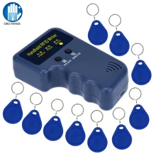 Handheld 125KHz RFID ID Card Writer/Copier Duplicator Reader + 10pcs Writable EM4305 T5577 Keyfobs Tags Cards Hot Sale