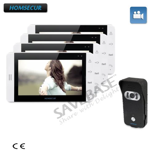 

HOMSECUR 1V4 7" Wired Hands-free Video Door Entry Phone Call System+White Monitor