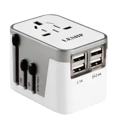 110-250 В 3AC 4 порта USB Универсальное зарядное устройство для путешествий путешествия настенное зарядное устройство адаптер Портативный США ЕС