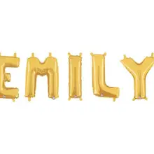 Пользовательское имя на день рождения гелий плавали Фольга шары Baby Shower крещение для фотосессий вечеринок