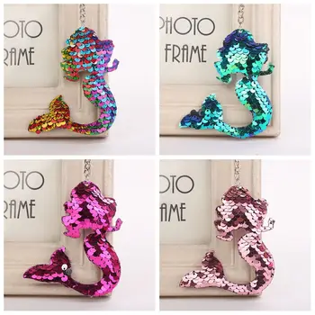 

Mermaid Sequins Bag Accessories Women Handbag Pendant Christmas Deer Handbag Keyring Xmas Gift Fashion Handbag Accessories