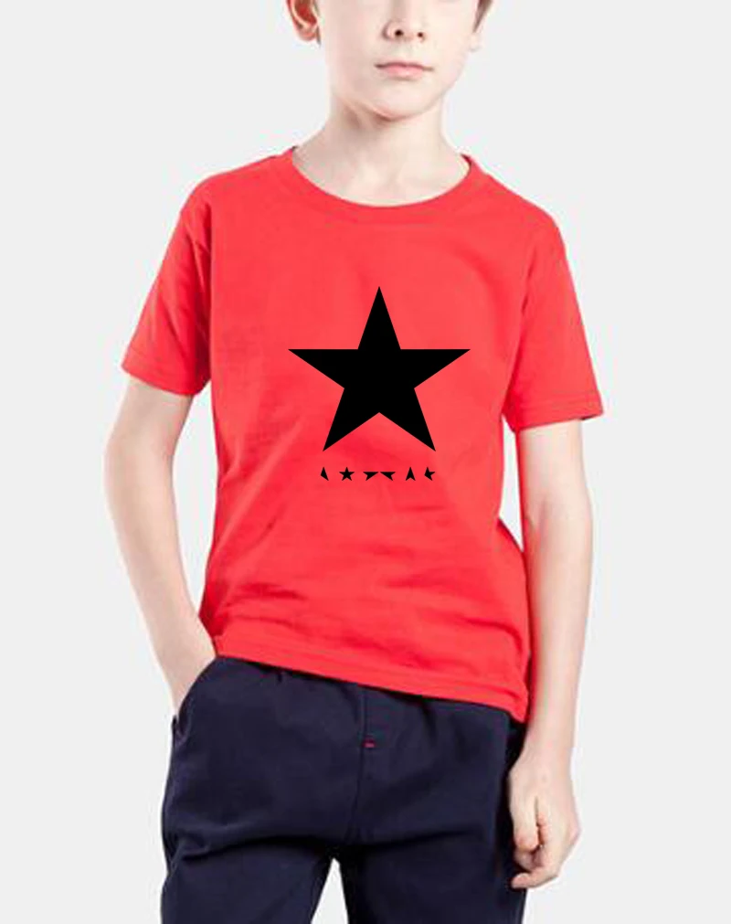 2018new модные летние брендовые-одежда black star печать плакатов Детские футболки с коротким рукавом Детские футболки бренд для мальчиков и девочек