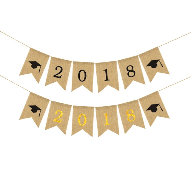 aliexpress com buy graduation vintage jute burlap black glitter