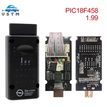 OBD2 OPCOM V1.99 1.95 1.78 1.70 لأوبل OP COM OP-COM مع PIC18F458 البرامج الثابتة V1.95 A + أداة تشخيصية لأوبل OP COM