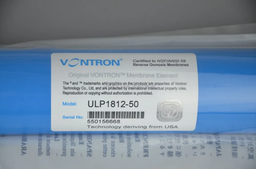 50GPD Мембрана обратного осмоса ULP1812-50 для жилого фильтр воды для обратного осмоса