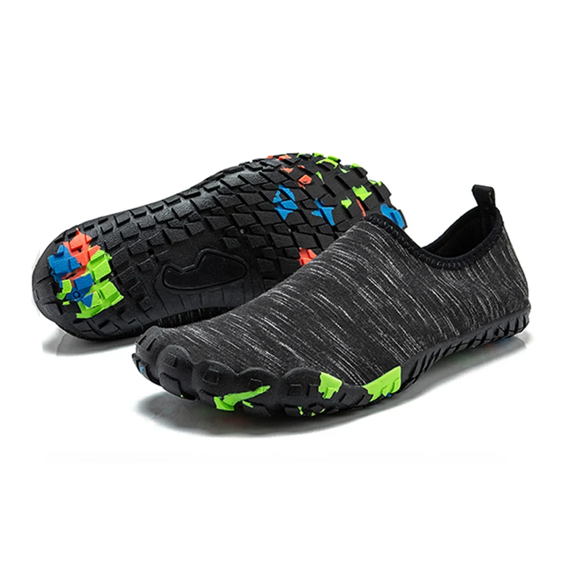 Обувь Босиком с пятью пальцами летняя водонепроницаемая обувь для мужчин быстросохнущая легкая пляжная обувь для плавания Aqua сандалии для детей - Цвет: black