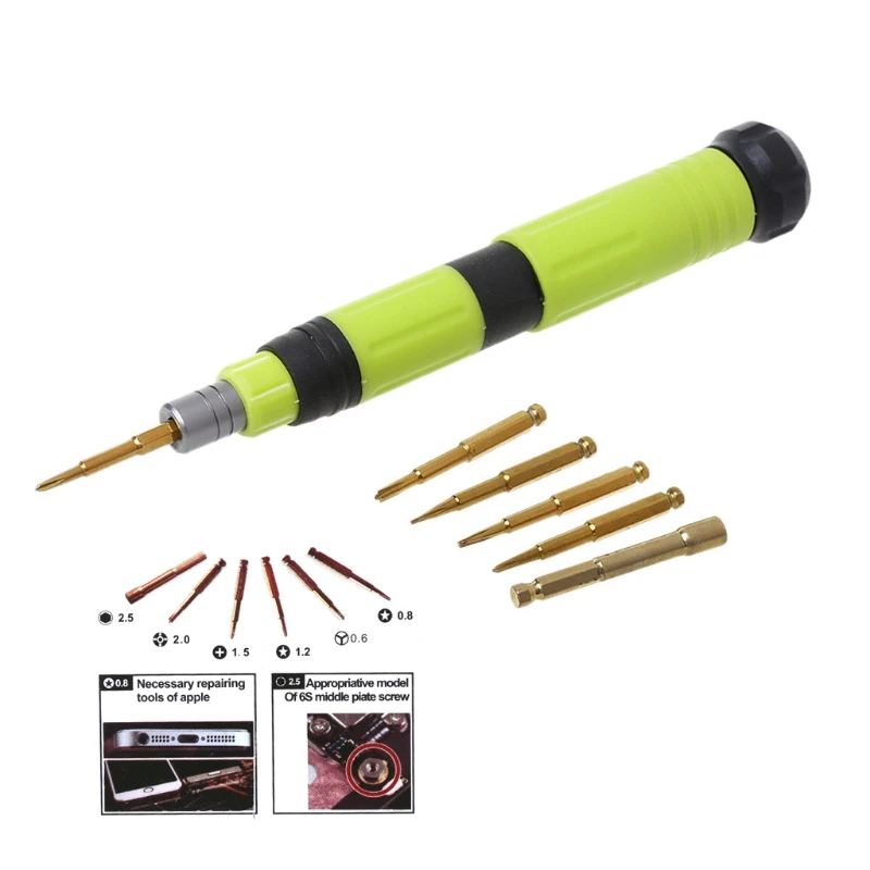 

7in1 Screwdriver Phone Teardown Repair Tool Y0.6 2.5mm Hex Nut For Ipad Iphone 649E