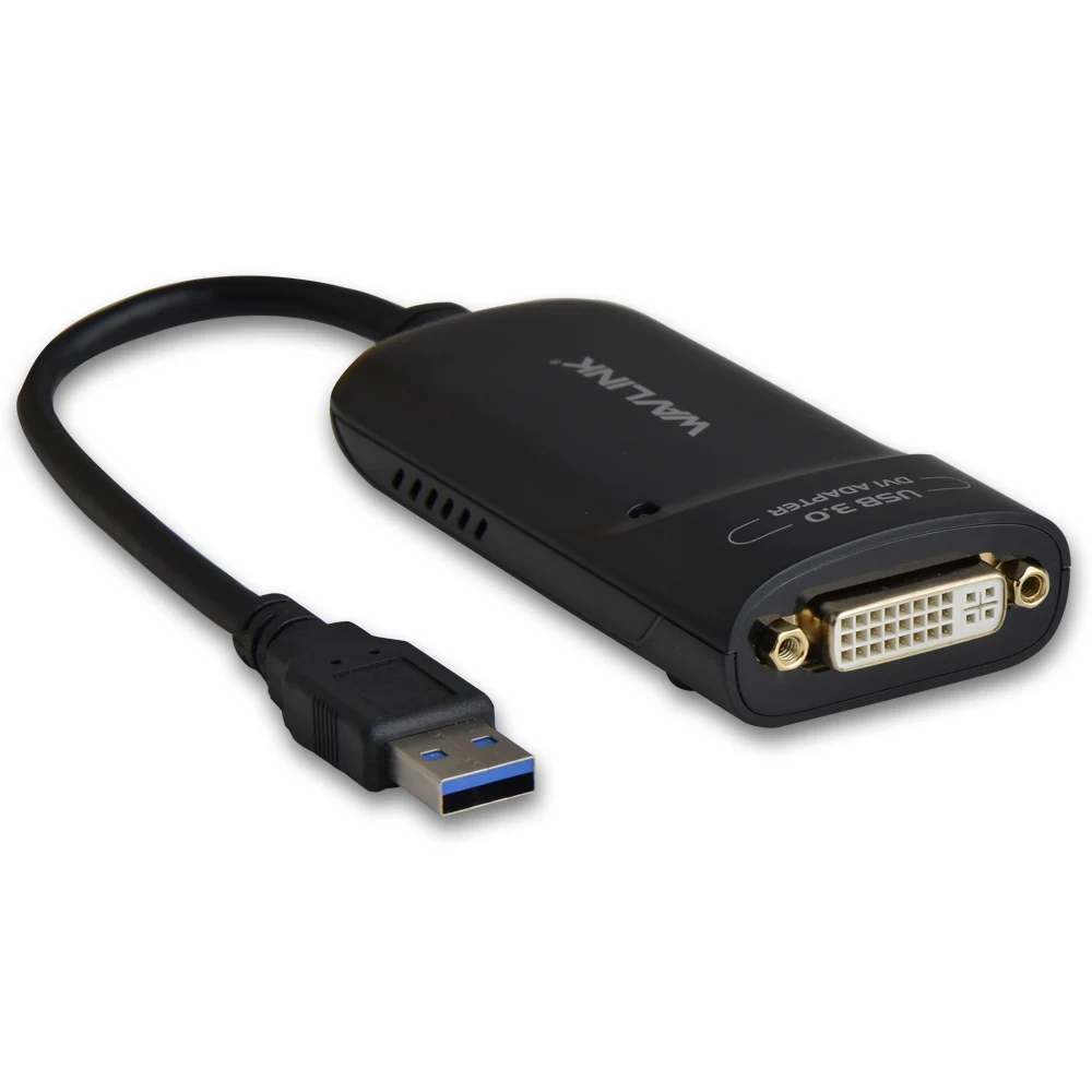Wavlink USB 3.0 to DVI Adapter Video Graphic Adapter Supporting 2048X1152 Resolution for Multiple monitor Windows and Mac