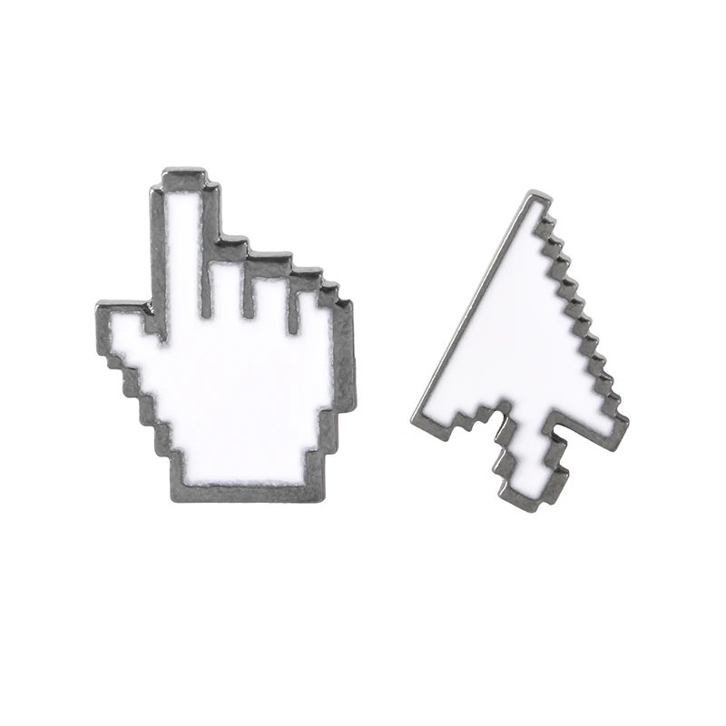 

Computer Cursor Handmade Arrow Metal Enamel Brooch Creative Fashion Office Worker Badge Pin Unique Trendy Backpack Jewelry Gift