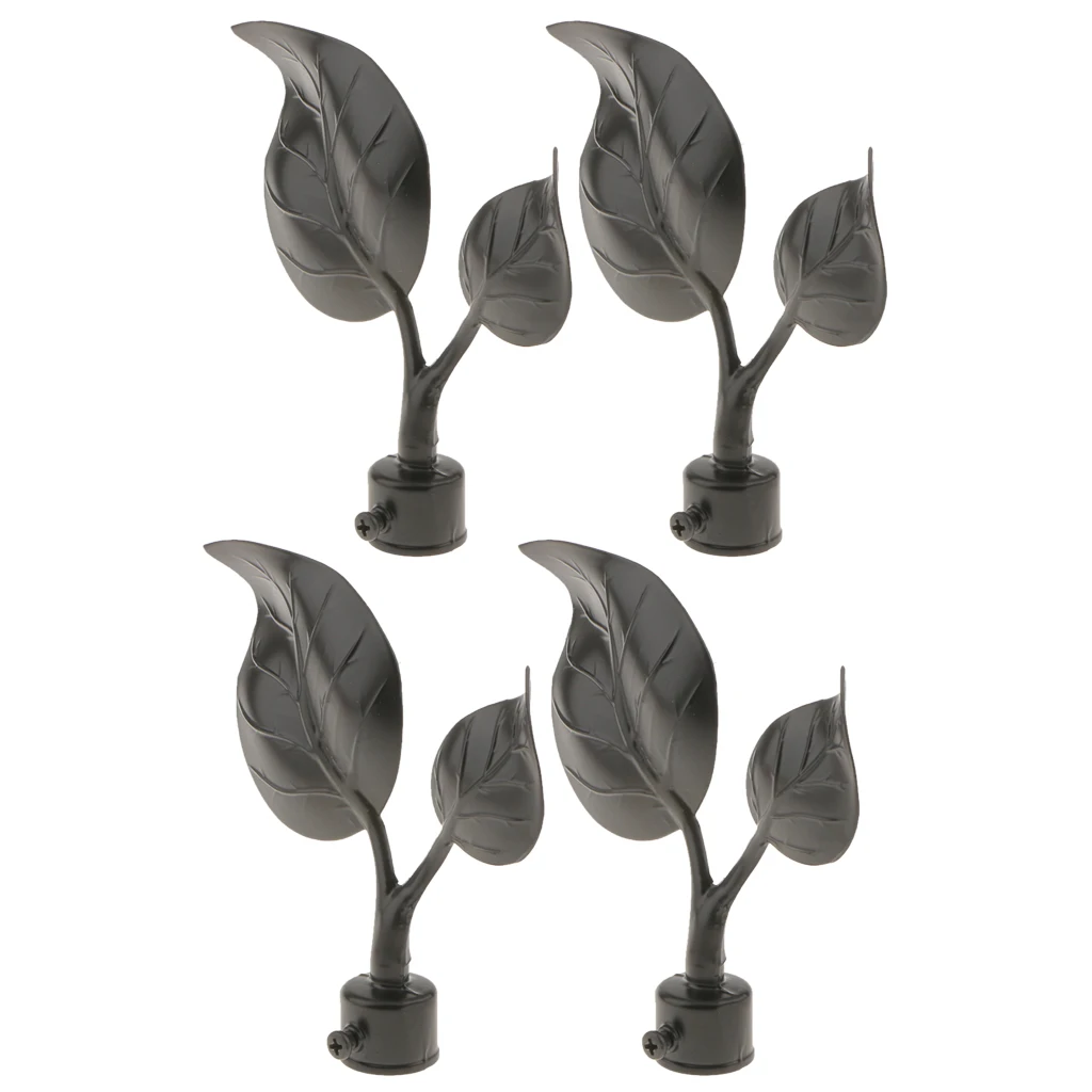 4x Decorative Window Curtain Pole Rod End Cap Final Head 22mm Inner Dia.