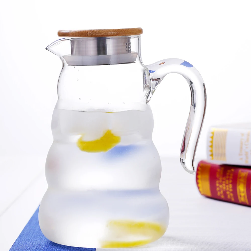 1600ml Large Heat-Resistant Glass Kettle with Spring Filter Upgraded Bamboo and Stainless Lid Flower Tea Cups Giftset Tea Pot 1600ml Large Heat-Resistant Glass Kettle with Spring Filter Upgraded Bamboo and Stainless Lid Flower Tea Cups Giftset Tea Pot