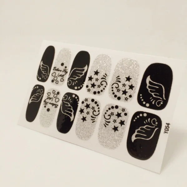 Nails Art Wings and Stars Sticker Design Nail Sticker Manicure Decor