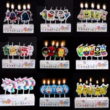5 шт. крутые герои легенды Милый Пикачу лошадь Миньоны мультфильм день рождения искусство бездымные свечи для украшения торта