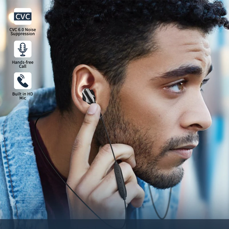 Langsdom BD35 MMCX Bluetooth наушники с HD микрофоном двойной драйвер бас Беспроводные DIY