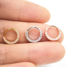 10 шт ювелирные изделия для тела Пирсинг-CZ блестящая губная серьга, кольцо Спиральные серьги Бар Пирсинг губ Изгиб носа Перегородка кольцо 18gx6/8 мм три цвета