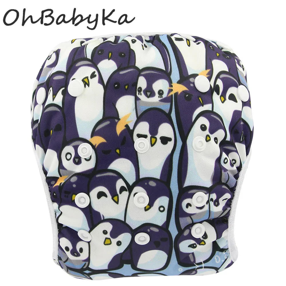 Ohbabyka подгузники для купания для младенцев Регулируемый один размер B плавательный подгузник бассейн брюки водонепроницаемый и дышащий подгузник крышка унисекс