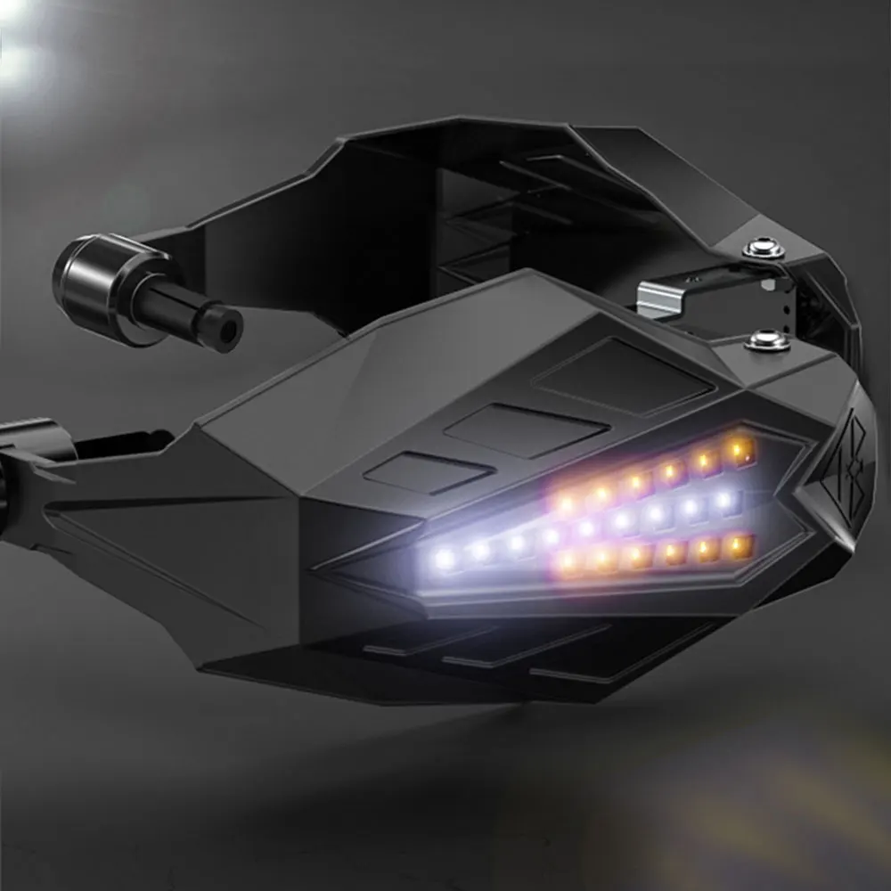 Светодиодный защита рук для мотоциклов ручная защита мотокросса для honda hornet 900 honda cbr yamaha Drag Star 400 honda мотоцикл yamaha v-max - Цвет: White lights